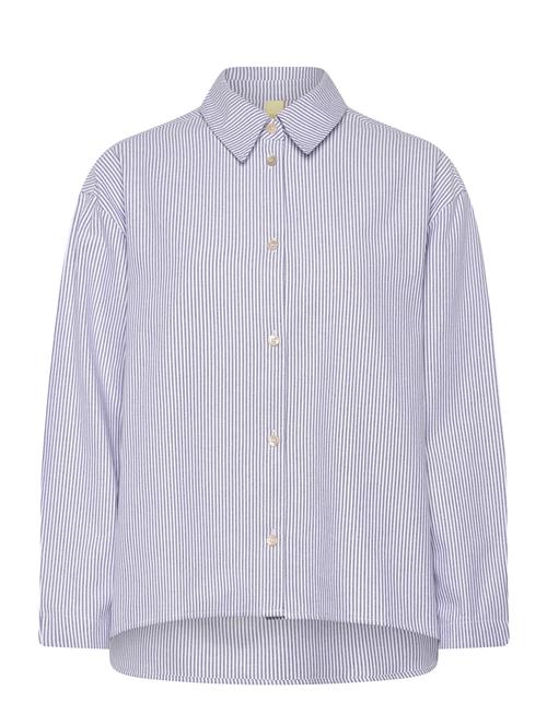 Brixtol Textiles | Stella Dark Navy White Stripe | M
