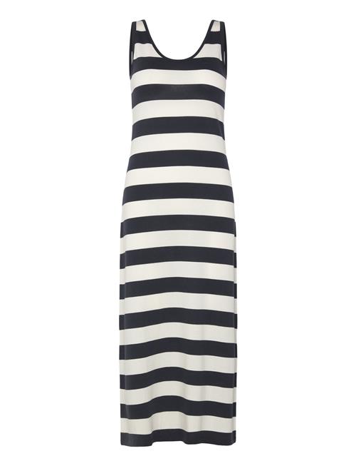 GANT | Striped Fluid Midi Jersey Dress | XS