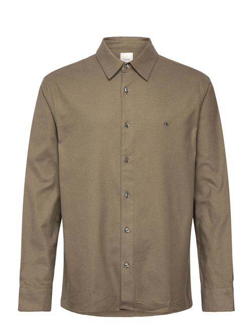 Calvin Klein | Ls Melange Flannel Easy Shirt | XL