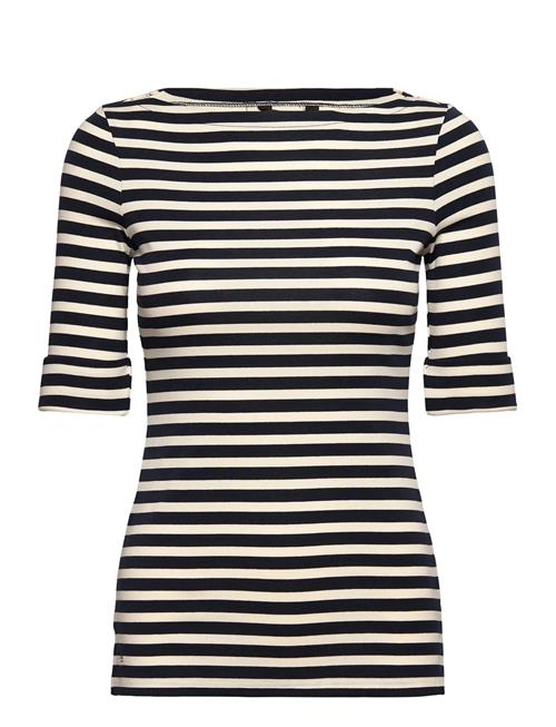Lauren Ralph Lauren | Striped Stretch Cotton Boatneck Tee | M