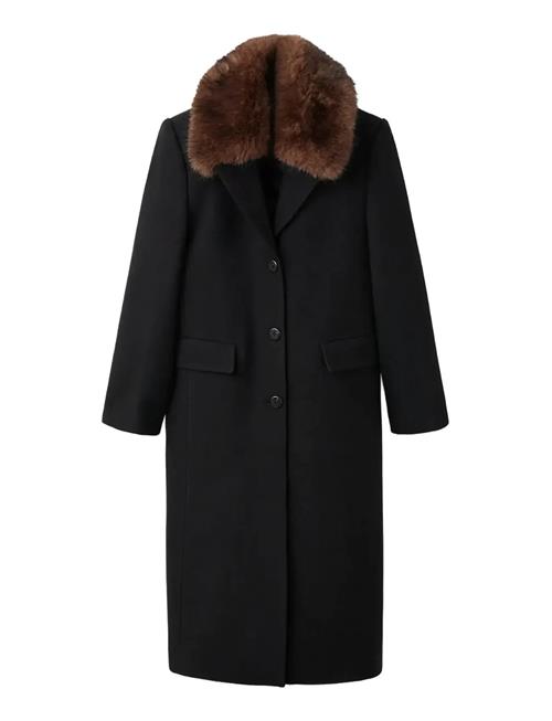 Mango | Wool Coat With Fur Collar | S