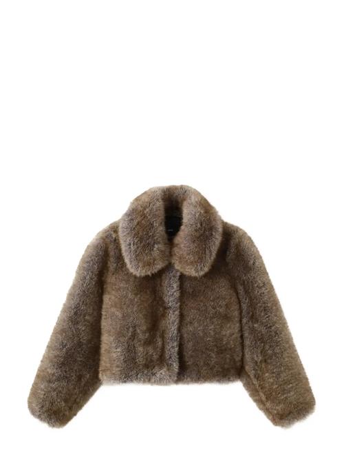 Mango | Faux-Fur Cropped Jacket | L
