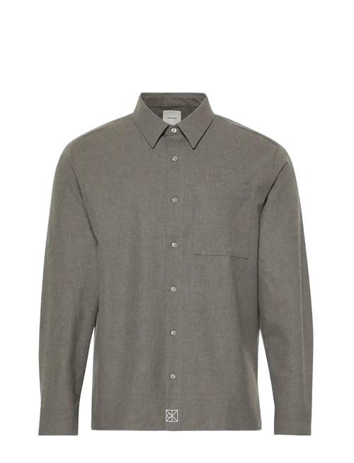 Calvin Klein | Ls Solid Silk Wool Easy Shirt | M