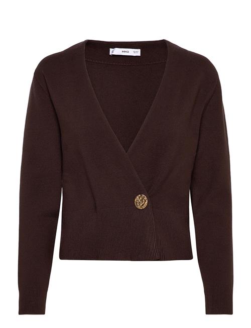 Mango | Cross-Over Cardigan With Jewel Button | S