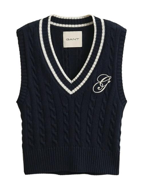 GANT | Contrast Cotton Cable V-Neck Vest | XS