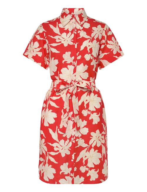 GANT | Floral Print Linen Ss Shirt Dress | 46