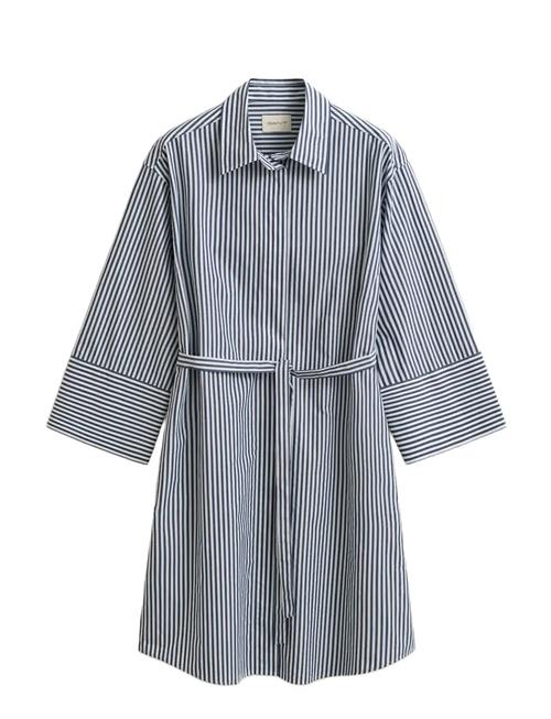 GANT | Stripe Poplin Belted Shirt Dress | 38