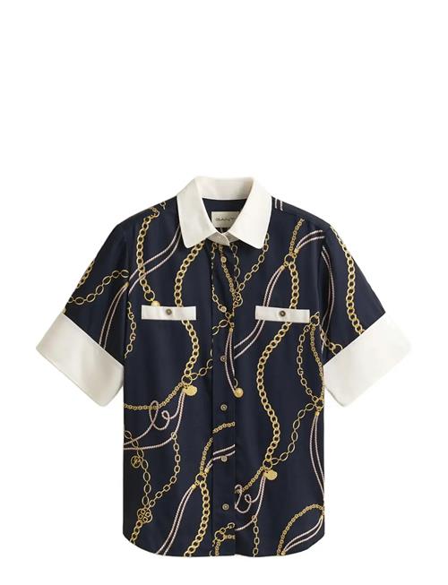 GANT | Reg Printed Contrast Ss Blouse | 42