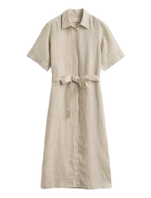 GANT | Striped Linen Ss Shirt Dress | 34