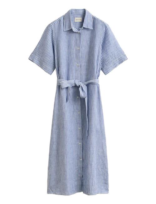 GANT | Striped Linen Ss Shirt Dress | 36