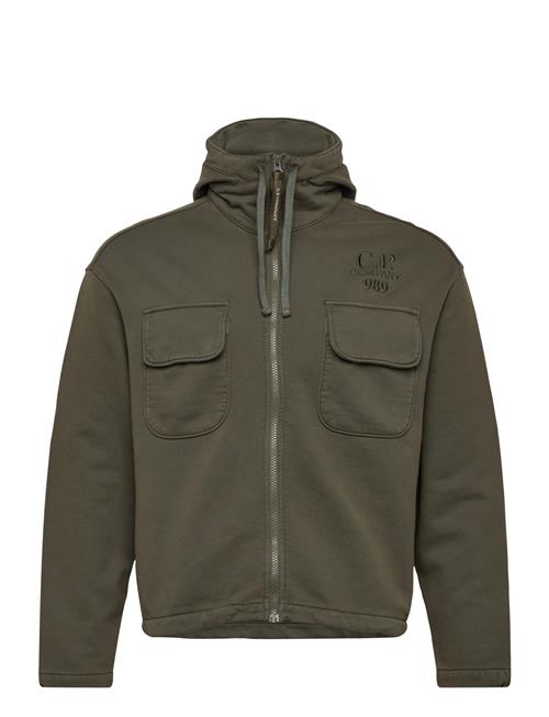 C.P. Company | Brushed And Emerized Diagonal Fleece Hooded Utility Sweatshirt | M