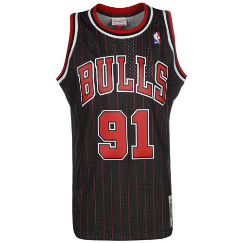 Mitchell & Ness Bluser & t-shirts 'NBA Chicago Bulls Swingman Dennis Rodman'  rød / sort / hvid
