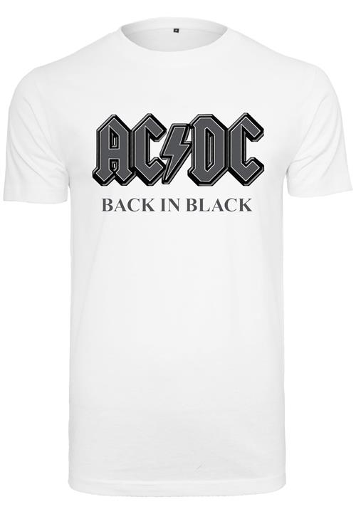 Mister Tee Bluser & t-shirts 'ACDC Back In Black'  mørkegrå / sort / hvid