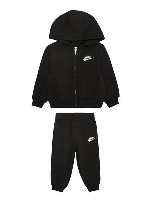 Nike Sportswear Joggingdragt 'CLUB'  sort / hvid