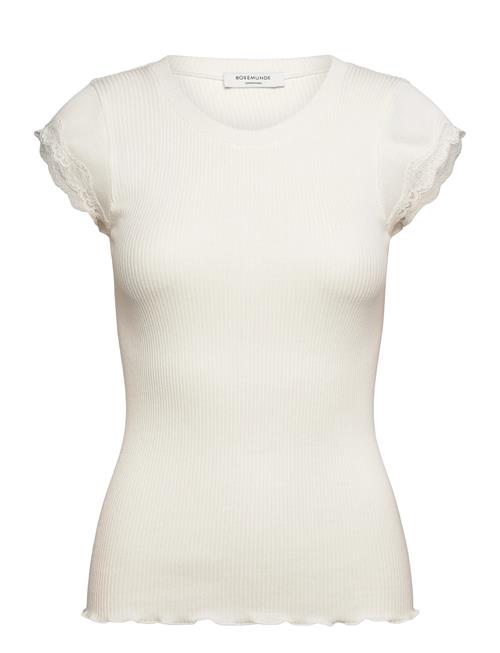 Rosemunde | Short Sleeve Top W/ Lace | XL