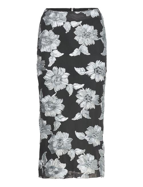 ROTATE | Flower Mesh Pencil Skirt | 36