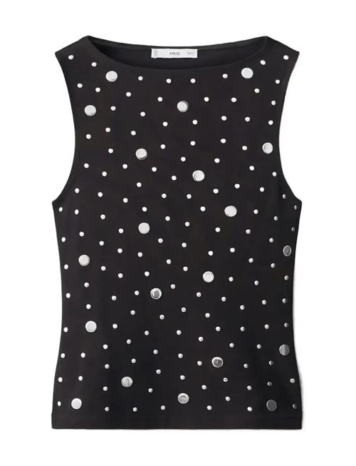 Mango | Boat-Neck Top With Rhinestones | XL