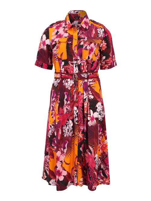 Karen Millen Curve Blusekjole  gul / orange / rød / hvid