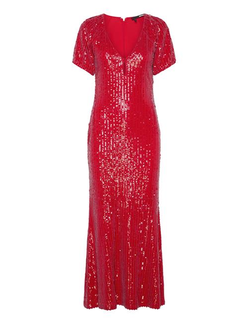 ROTATE | Sequins Midi V-Neck Dress | 38
