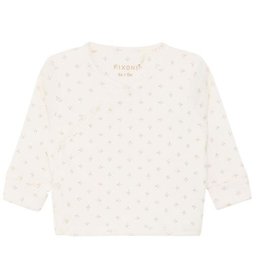 Fixoni Bluse - Rib - Gardenia m. Print