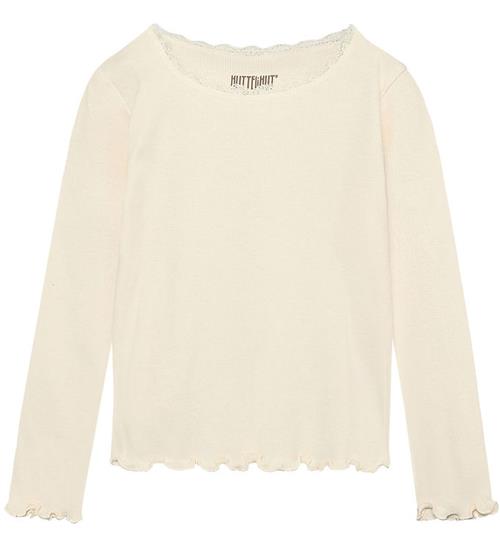 Huttelihut Bluse - Rib - Modal/Bomuld - Antique White