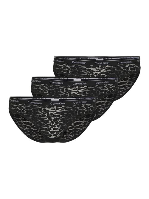 Calvin Klein Underwear Slip 'Icon Lace'  lysegrå / sort