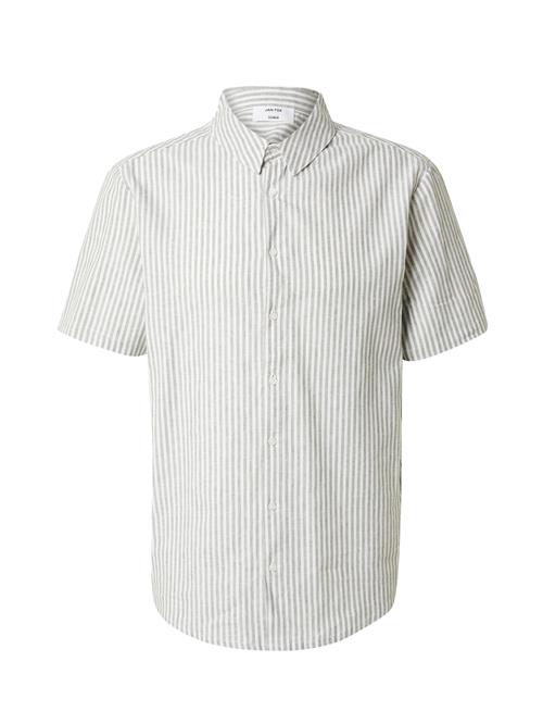 DAN FOX APPAREL Skjorte 'Selim'  grøn-meleret / hvid