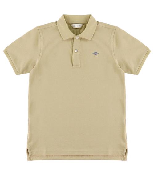 GANT Polo T-shirt - Shield - Oat Beige