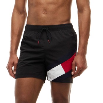Tommy Hilfiger Badebukser Solid Flag Swim Shorts Sort nylon Medium Herre