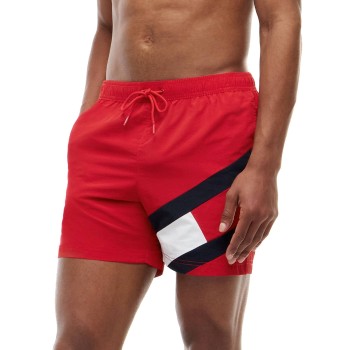 Tommy Hilfiger Badebukser Solid Flag Swim Shorts Rød nylon Large Herre