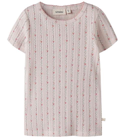 Lil Atelier T-shirt - Dap - Bomuld/Modal - Hulmønster - NmfRache