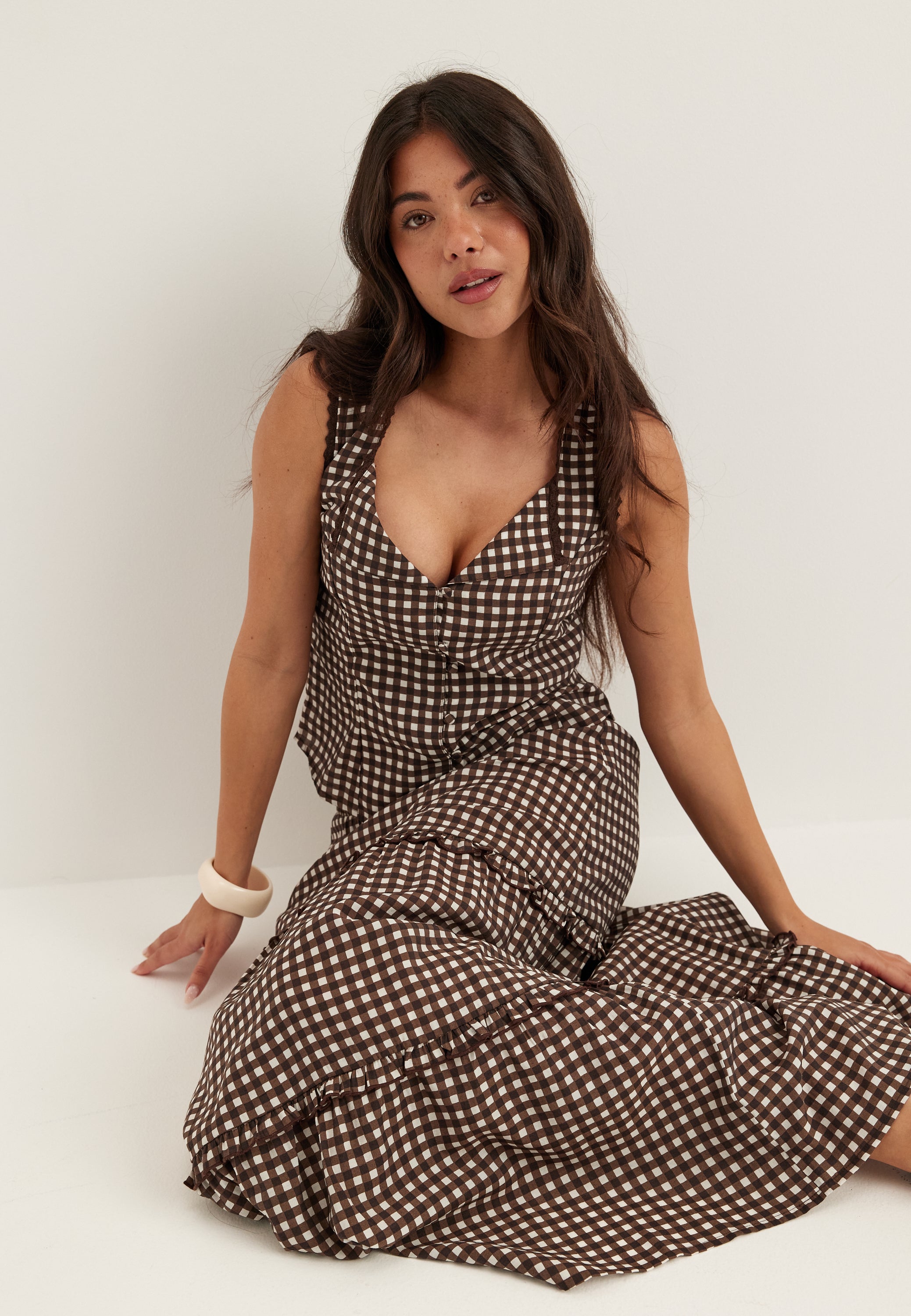 BUBBLEROOM Frill Maxi Skirt