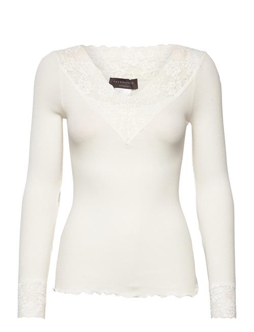 Rosemunde | Rwbernadine Organic Ls V-Neck Lace | XL