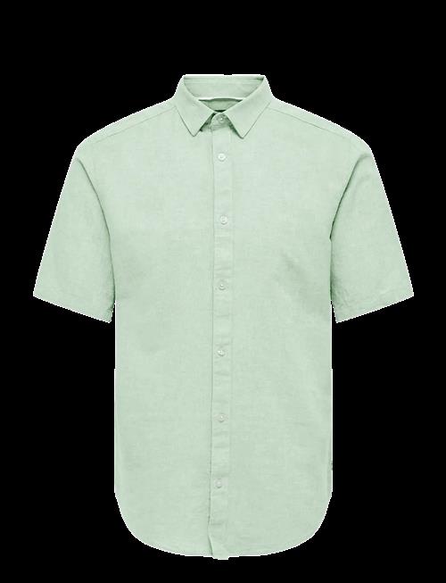 ONLY & SONS | Onscaiden Life Ss Solid Linen Shirt Noos | XL