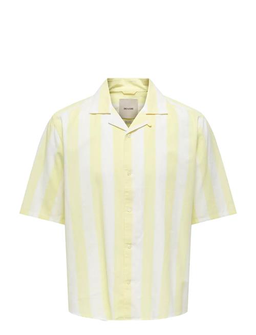 ONLY & SONS | Onstes Rlx Ctn Slub Stripe Ss Shirt | S