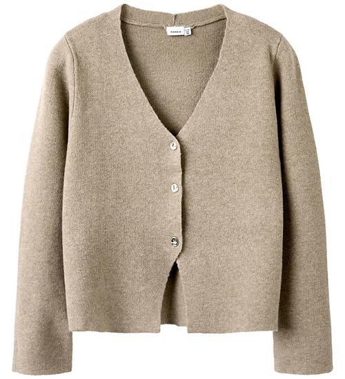 Name It Cardigan - Strik - NkfBerta - Mocha Meringue
