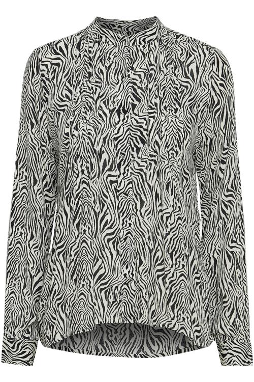 ICHI Bluse 'Marrakech'  sort / offwhite