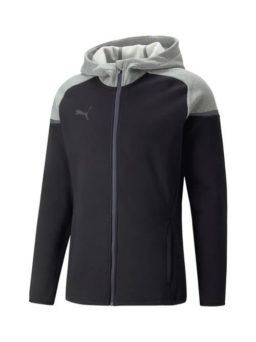 PUMA Sportssweatjakke 'TeamCUP'  grå / mørkegrå / sort