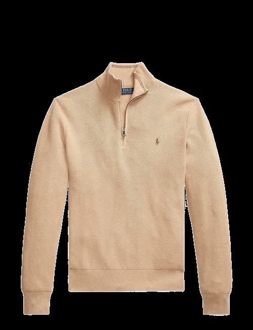 Polo Ralph Lauren | Mesh-Knit Cotton Quarter-Zip Sweater | L