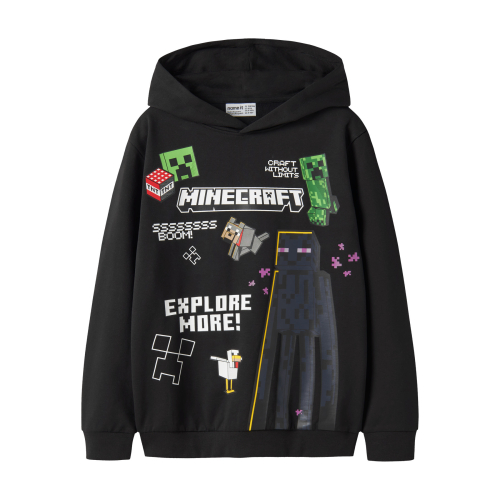 NAME IT Minecraft Hoodie Ju Black