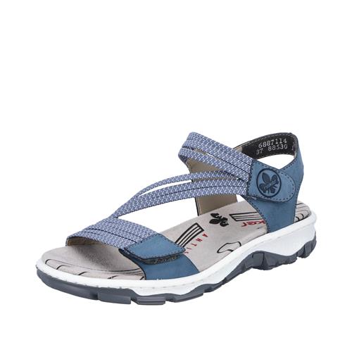 Rieker Sandaler  røgblå / dueblå / hvid