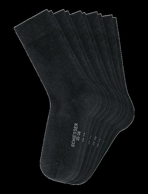 Schiesser | Women's Socks, 5-Pack, Black - Bluebird | 39-42
