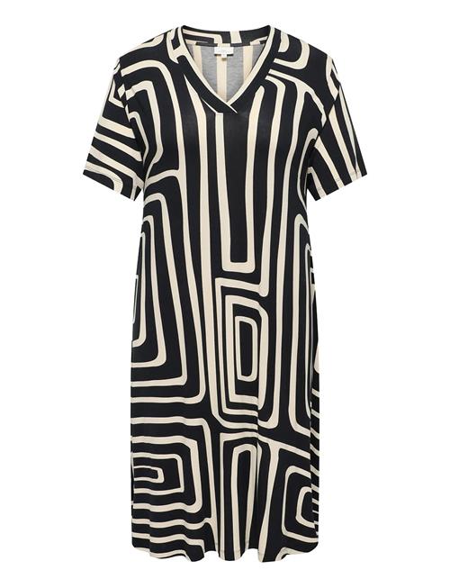 ONLY Carmakoma | Carfyrla S/S V-Neck Blk Aop Dress Noos | 46-48
