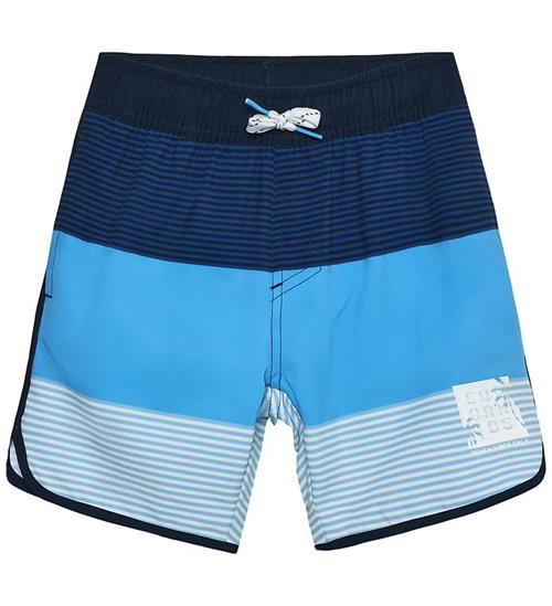 Color kids Badeshorts - Azure Blue m. Striber