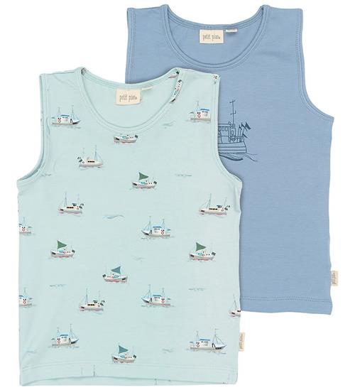 Petit Piao Undertrøjer - 2-pak - PpStar - Illusion Blue Boat AO