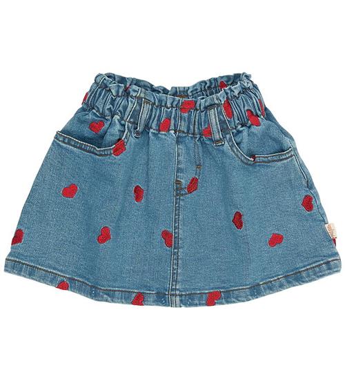 Petit Piao Nederdel - PpEva - Light Blue Denim EMB