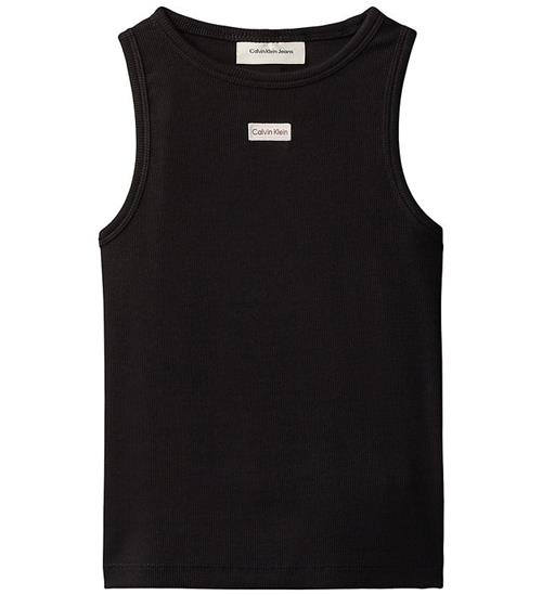 Calvin Klein Top - Rib - Ck BlackBLACK