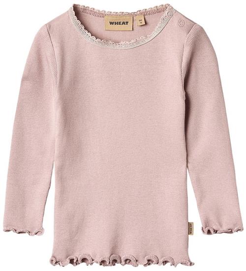 Se Wheat Bluse - Rib - Reese - Soft Lilac hos KidsWorld