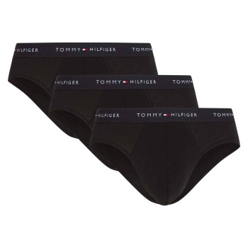 Tommy Hilfiger 3P Signature Cotton Logo Brief Sort bomuld Large Herre