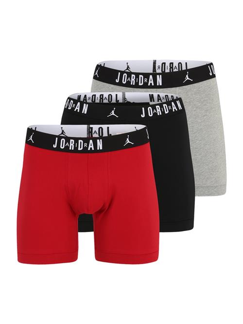 Jordan Boksershorts 'FLIGHT Cotton Core Boxer Briefs'  grå-meleret / rød / sort / hvid